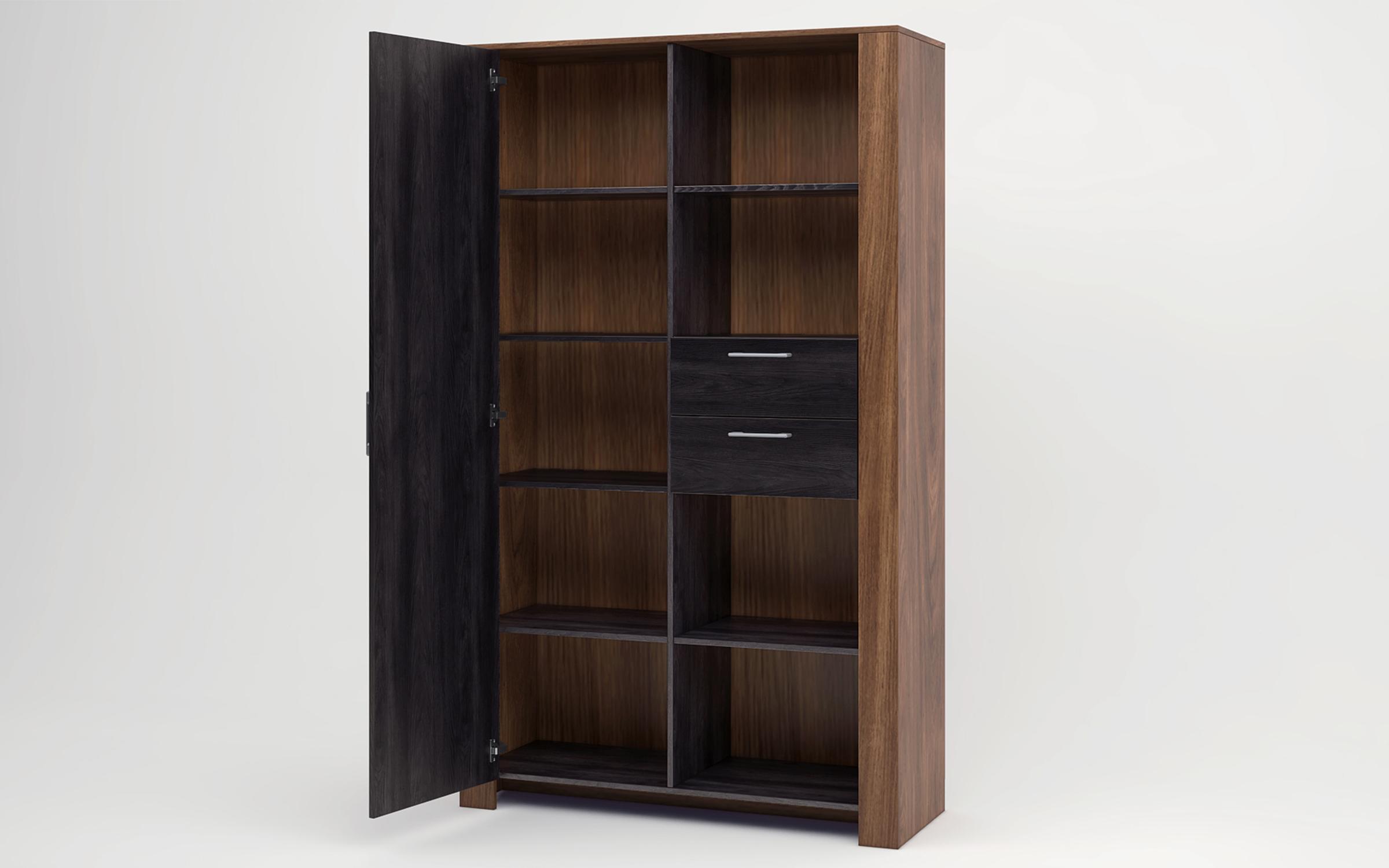 Шкаф низкий Бронкс М05, дуб бренди кастелло + carbon wood  2